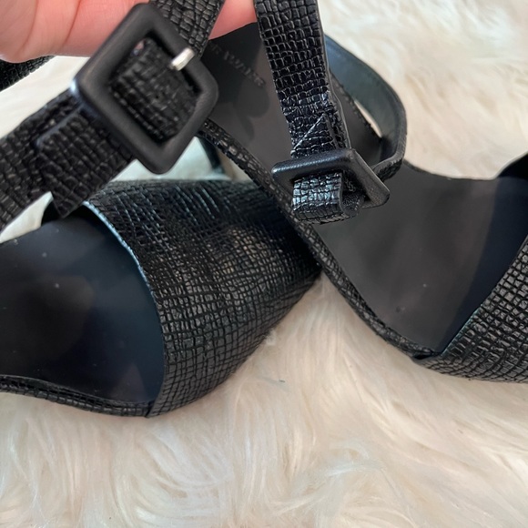 Alexander Wang Size 40 Textured Ankle Strap “Lovisa” Black Pumps (FLAWED) - Picture 4 of 16